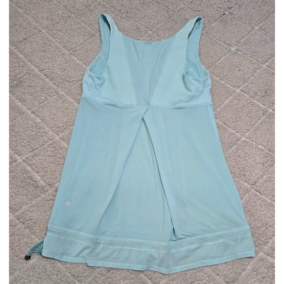 Lululemon Run Ta Ta Topper Drawstring Tank Size 6 Light Soft Blue Women's - Picture 9 of 10
